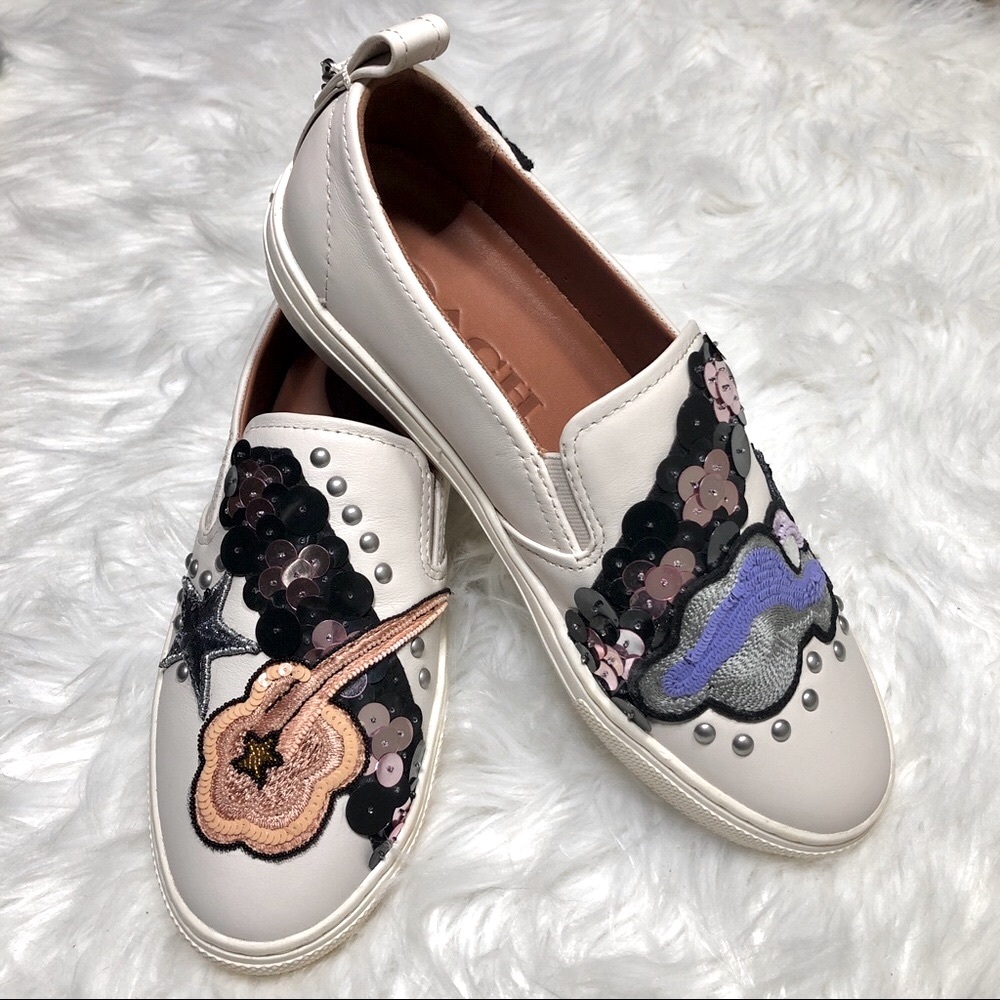 πNEW!!! Coach Sequin Star Beaded Loafer Slip On - Picture 2 of 8